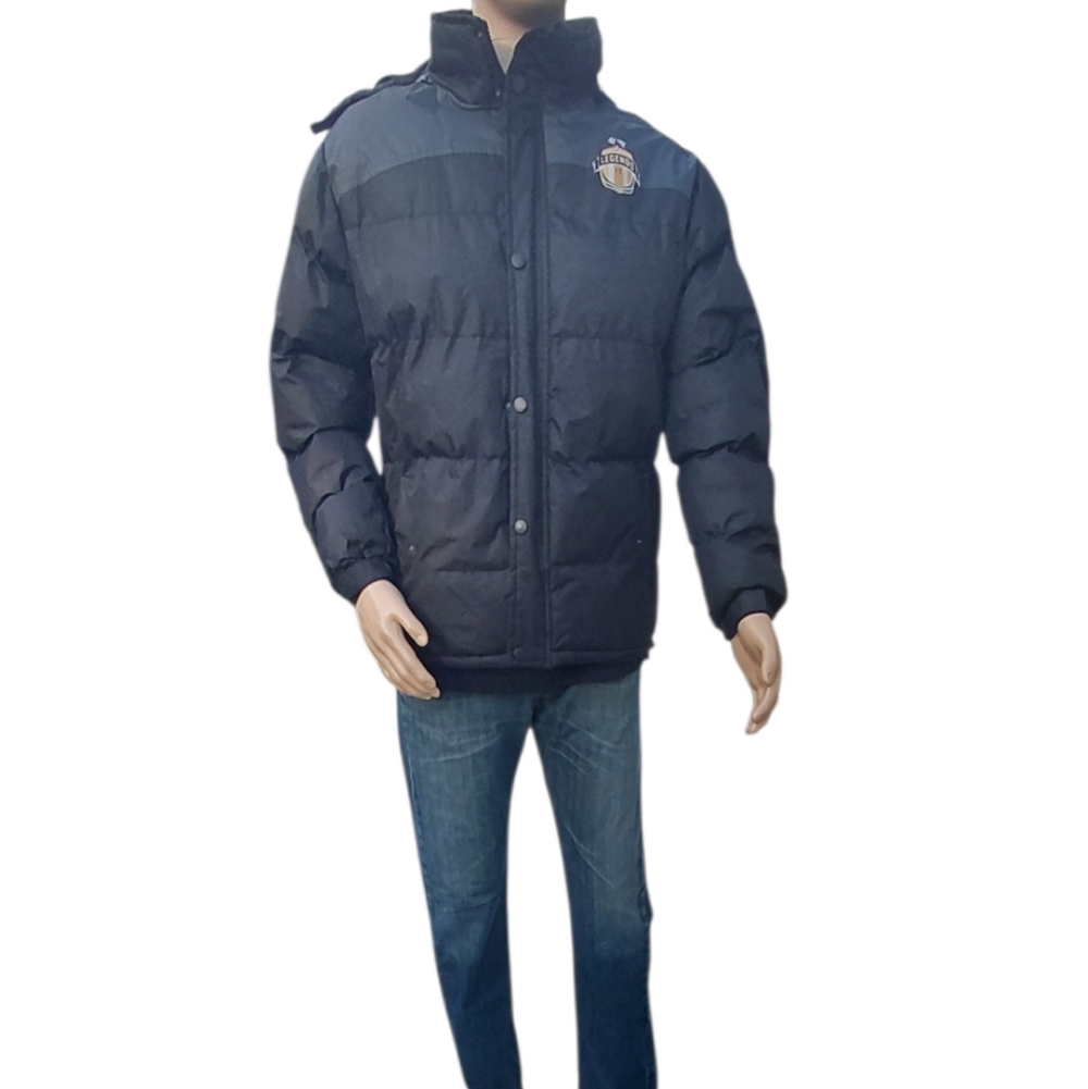 8008..Men's Black Puffer Jacket Size Small
